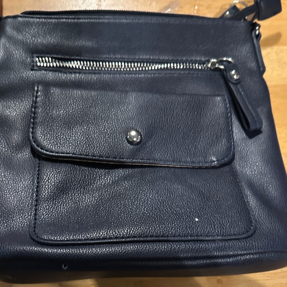Charming Charlie Black Leather Crossbody Bag